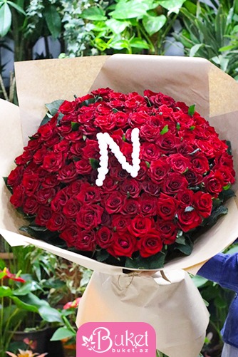 101 Roses | Red rose bouquets Price | with the letter