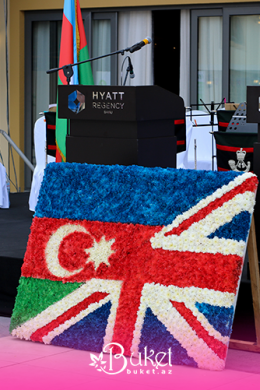 England-Azerbaijan Flag Event Decor