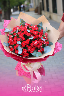 Red Wild Rose Bouquet