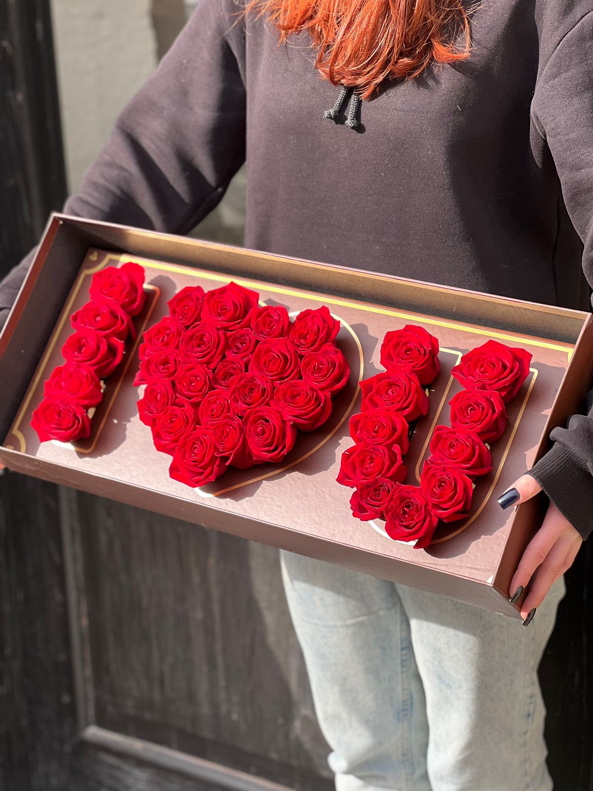"Я люблю тебя" розы