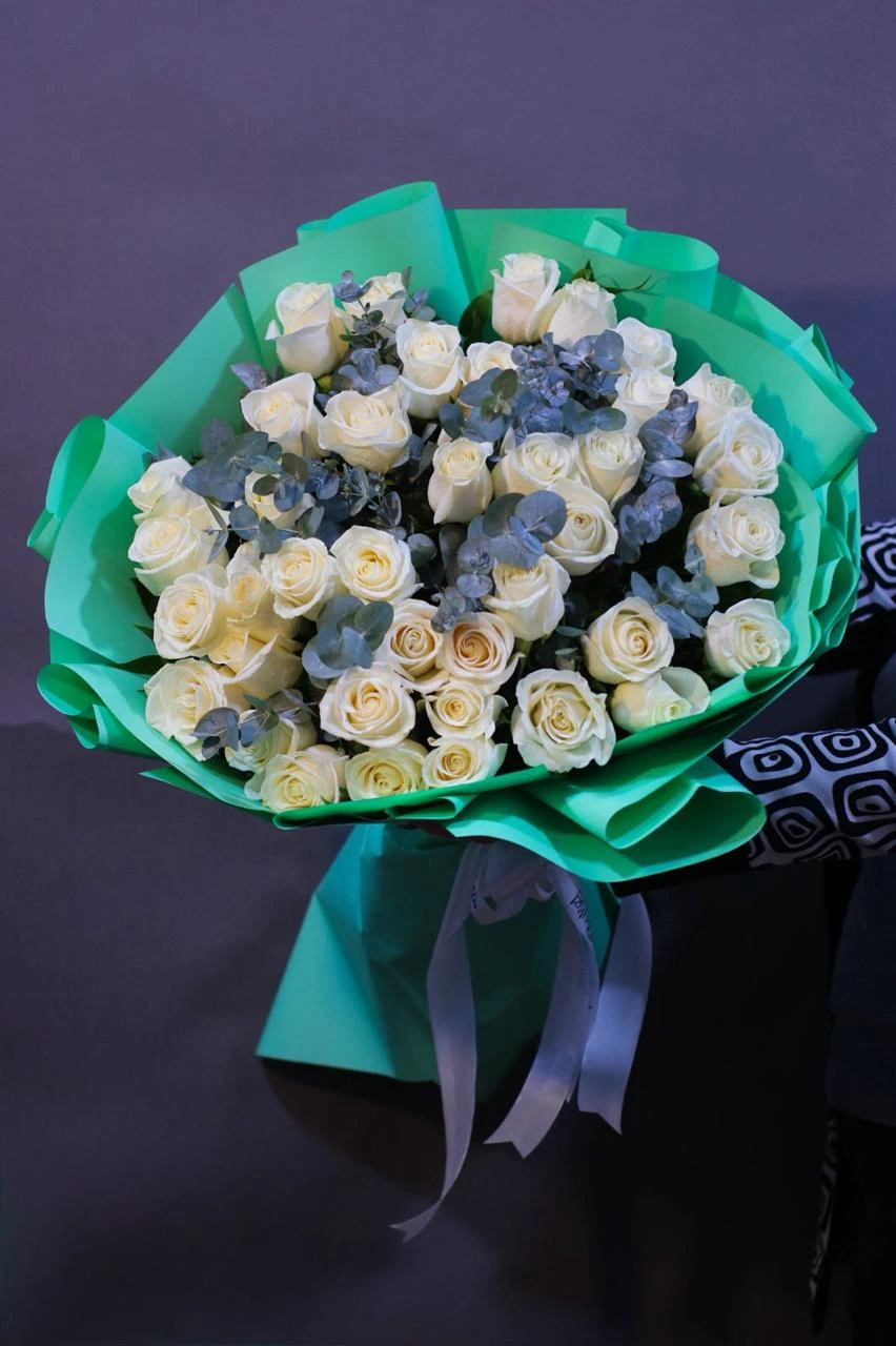 White rose bouquet